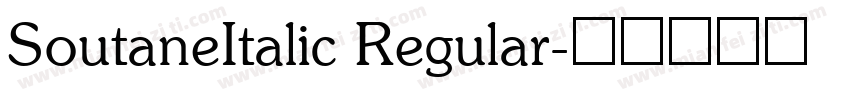 SoutaneItalic Regular字体转换